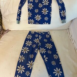 Blue glow in the dark Floral Kids Pajamas